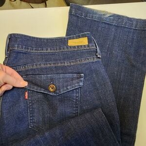 Levi's Women's 542 Dark Blue Flare Jeans